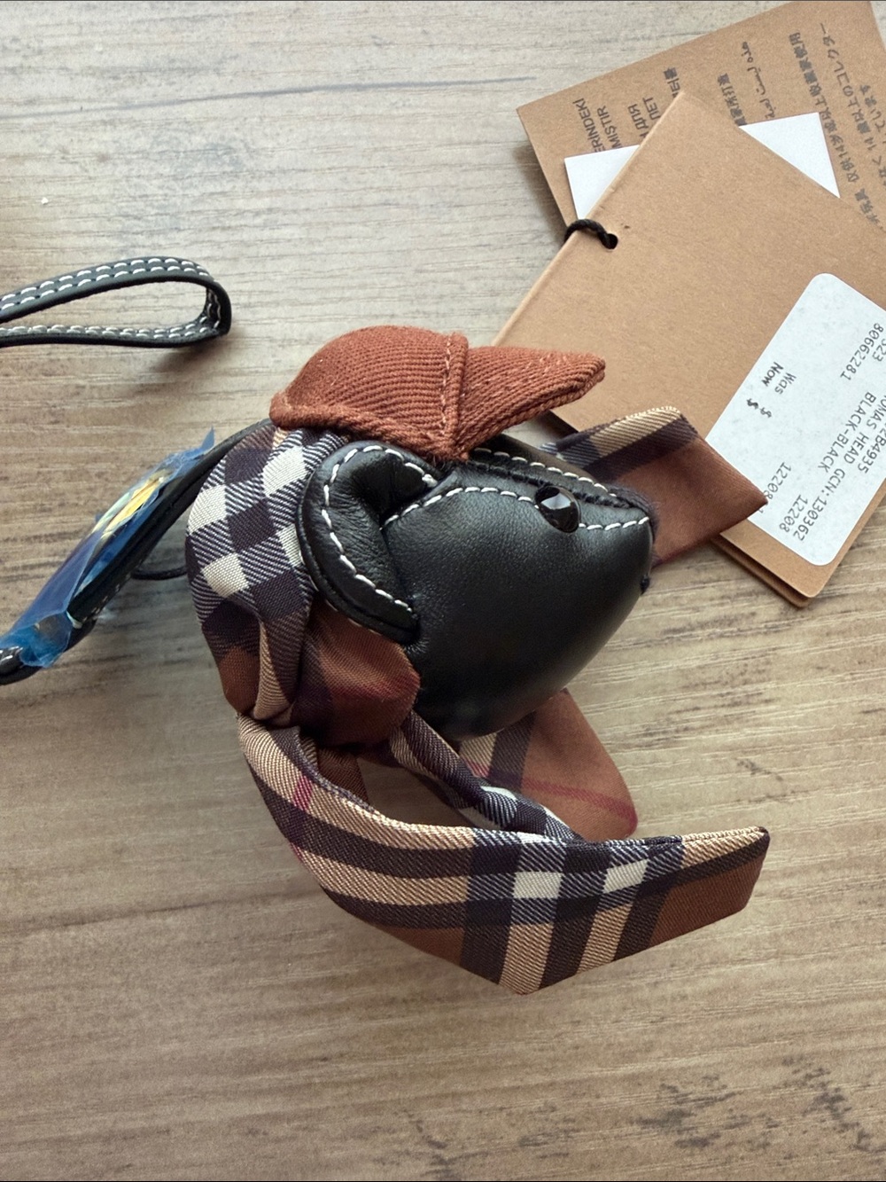 NWT Burberry Thomas Bear Giant Check Charm - Picture 2 of 6